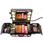 Full Mirror Traveling Case L with Led Lights